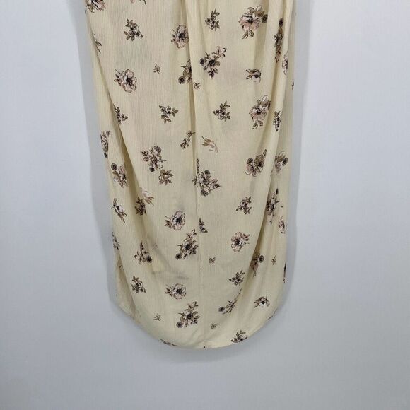 Final Touch Floral Cap Sleeve Maxi Dress  Knotted Back Boho Rayon M - Picture 8 of 12